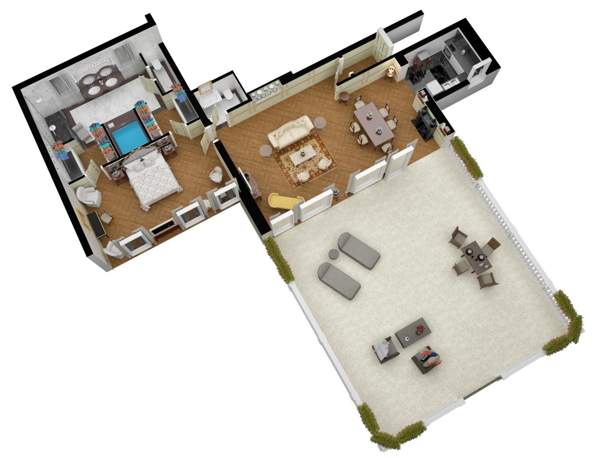 Baglioni Hotel Luna - The Leading Hotels Of The World Veneţia Exterior foto 3D floor plan of a penthouse apartment