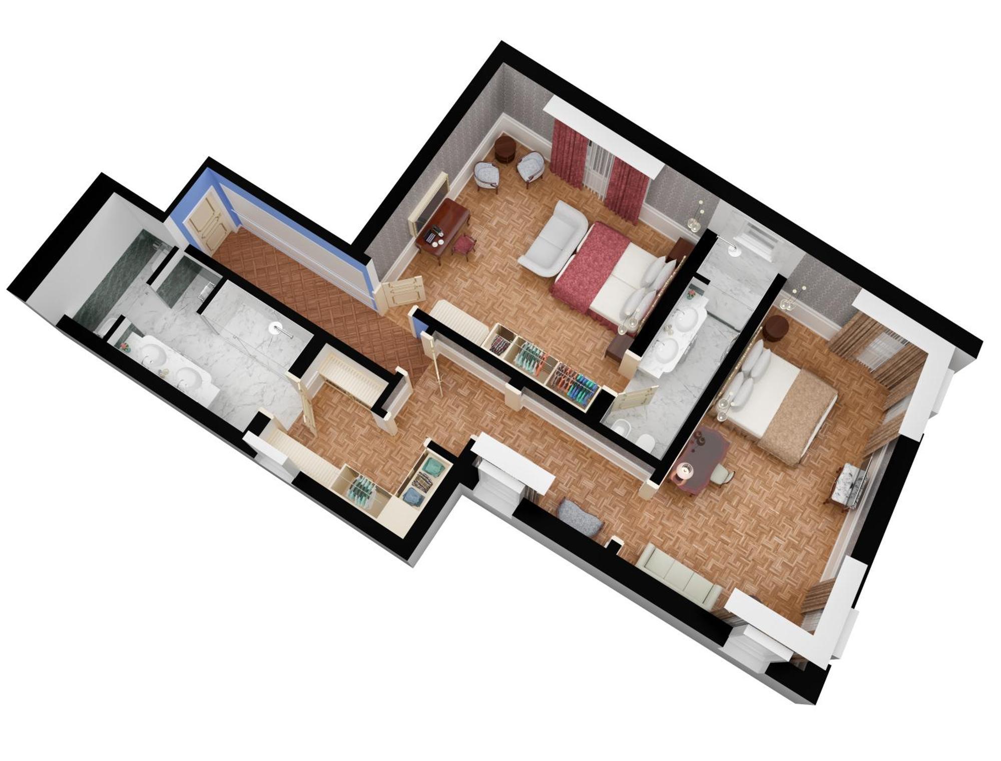 Baglioni Hotel Luna - The Leading Hotels Of The World Veneţia Exterior foto 3D floor plan of a typical apartment